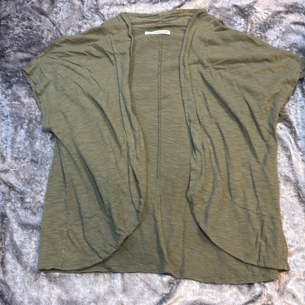 Olive Green Draped Shrug